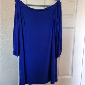INC off the shoulder royal blue MINI dress.  Size xl